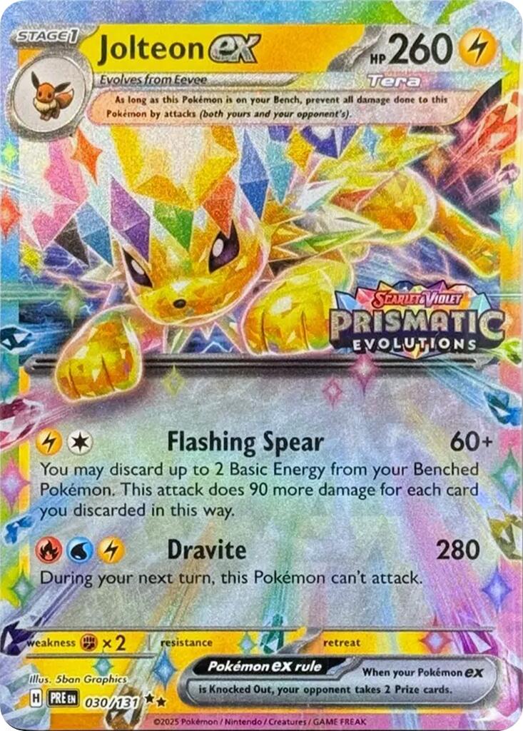 Jolteon ex (030/131) (Prismatic Evolutions Stamp) [Scarlet & Violet: Prismatic Evolutions] | I Want That Stuff Brandon