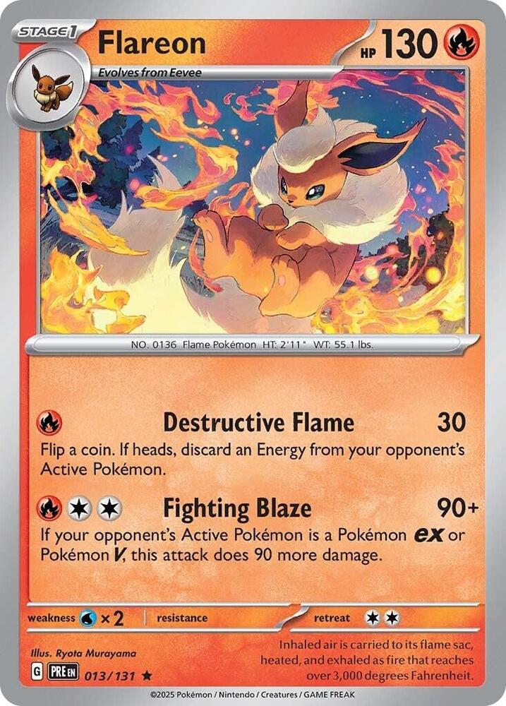 Flareon (013/131) [Scarlet & Violet: Prismatic Evolutions] | I Want That Stuff Brandon