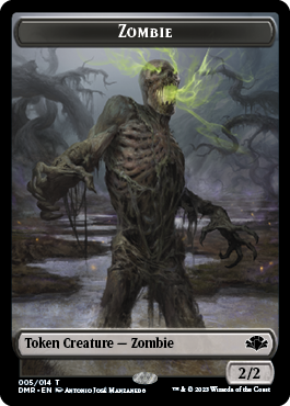 Zombie // Cat (008) Double-Sided Token [Dominaria Remastered Tokens] | I Want That Stuff Brandon