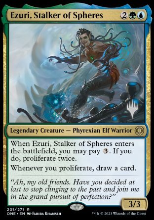 Ezuri, Stalker of Spheres (Promo Pack) [Phyrexia: All Will Be One Promos] | I Want That Stuff Brandon