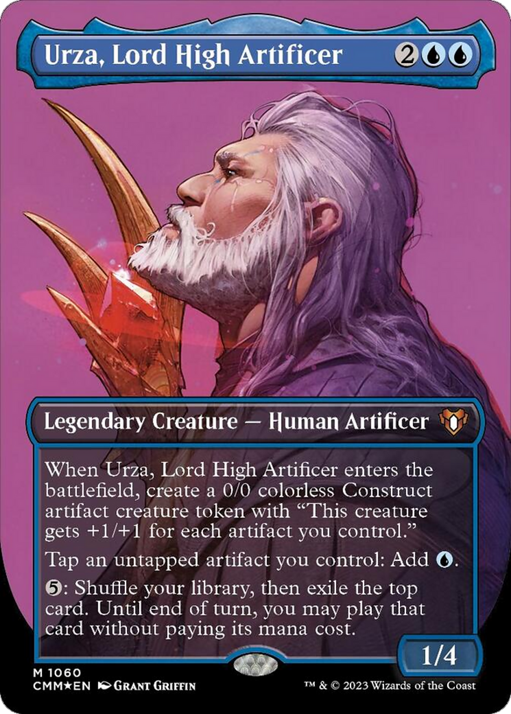 Urza, Lord High Artificer (Borderless Textured Foil Frame Break) [Commander Masters] | I Want That Stuff Brandon