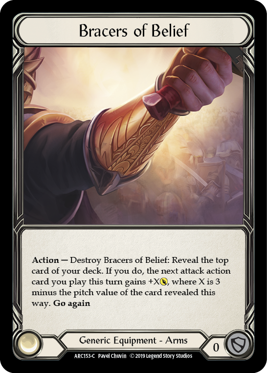 Bracers of Belief [ARC153-C] (Arcane Rising)  1st Edition Cold Foil | I Want That Stuff Brandon