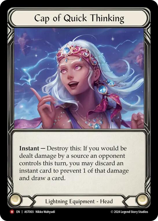 Cap of Quick Thinking [AST003] (Armory Deck: Aurora)  Rainbow Foil | I Want That Stuff Brandon