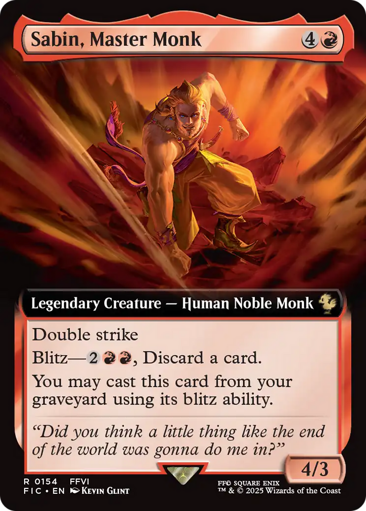 Sabin, Master Monk (Extended Art) [FINAL FANTASY Commander] | I Want That Stuff Brandon