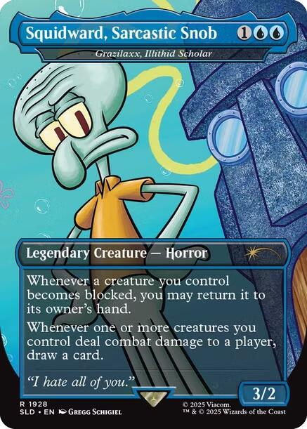 Squidward, Sarcastic Snob - Grazilaxx, Illithid Scholar [Secret Lair Drop Series] | I Want That Stuff Brandon
