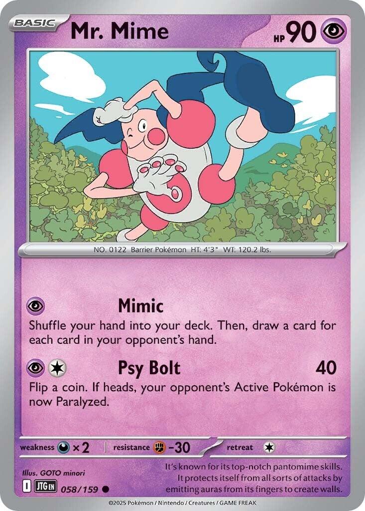 Mr. Mime (058/159) [Scarlet & Violet: Journey Together] | I Want That Stuff Brandon
