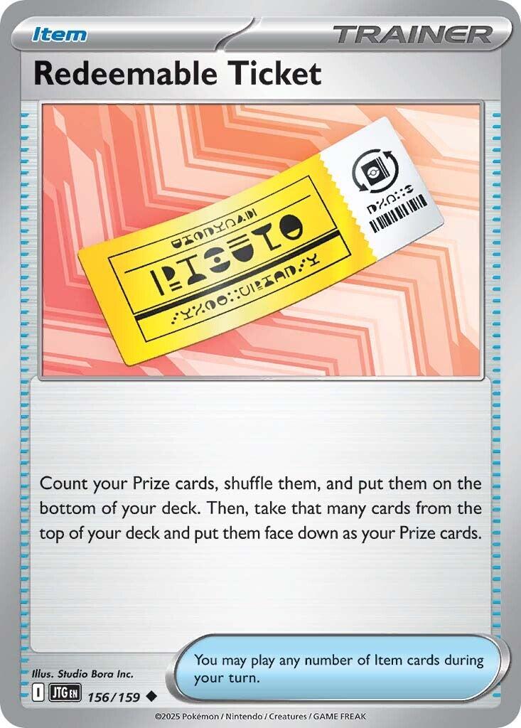 Redeemable Ticket (156/159) [Scarlet & Violet: Journey Together] | I Want That Stuff Brandon