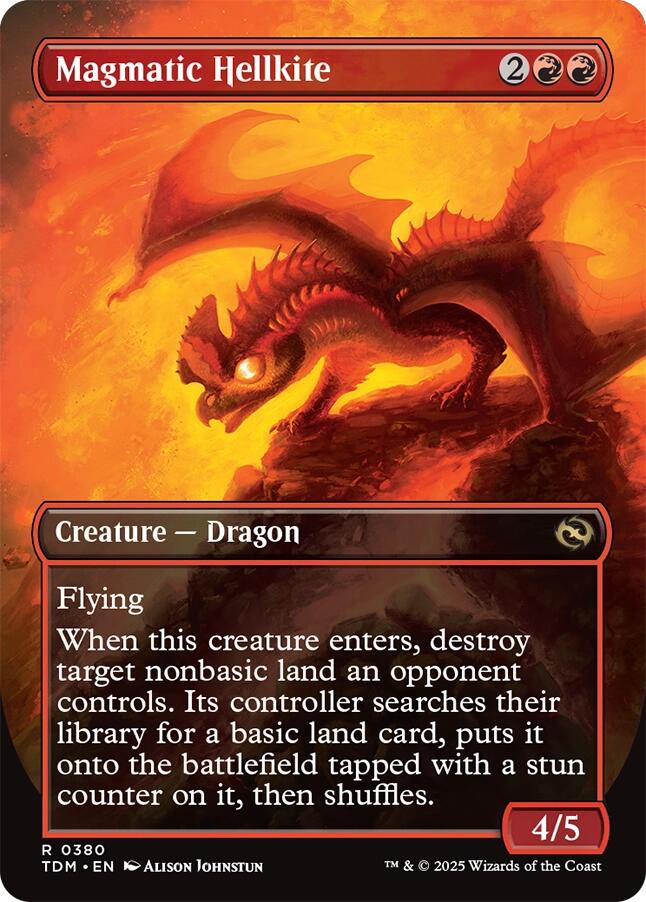Magmatic Hellkite (Borderless) [Tarkir: Dragonstorm] | I Want That Stuff Brandon