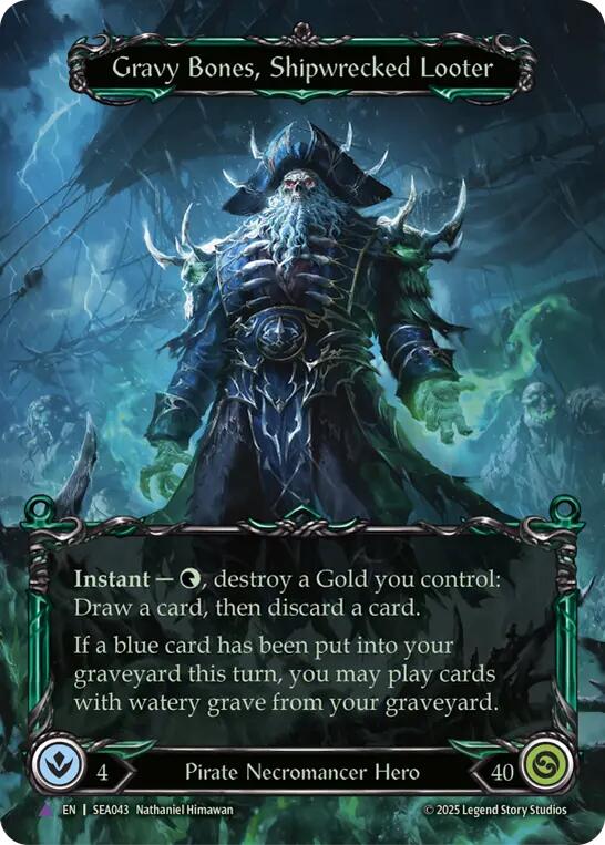 Gravy Bones, Shipwrecked Looter (Marvel) [SEA043] (High Seas)  Cold Foil | I Want That Stuff Brandon