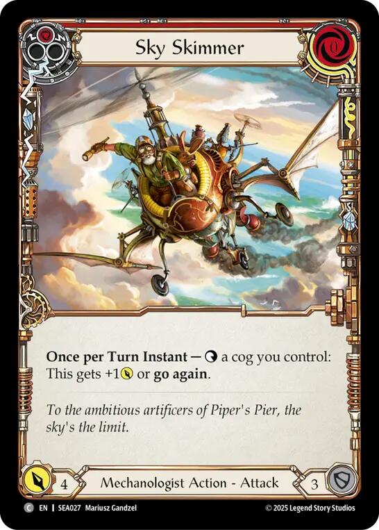 Sky Skimmer (Red) [SEA027] (High Seas)  Rainbow Foil | I Want That Stuff Brandon