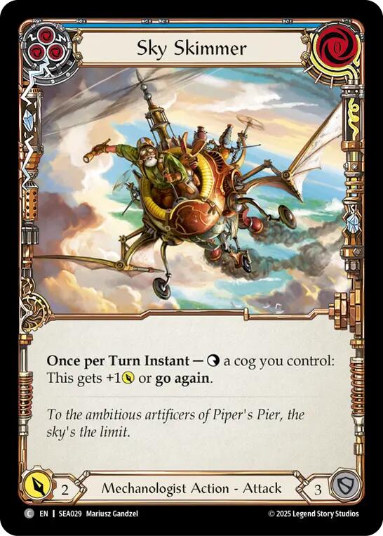 Sky Skimmer (Blue) [SEA029] (High Seas)  Rainbow Foil | I Want That Stuff Brandon