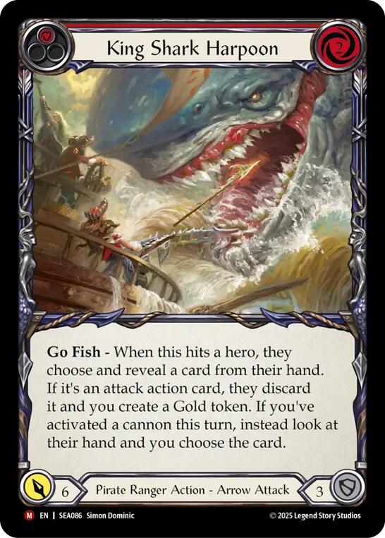 King Shark Harpoon [SEA086] (High Seas)  Rainbow Foil | I Want That Stuff Brandon