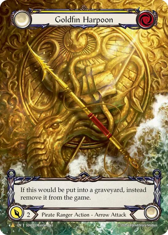 Goldfin Harpoon (Marvel) (Golden) [SEA093] (High Seas)  Cold Foil | I Want That Stuff Brandon
