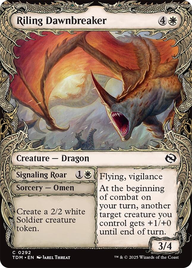 Riling Dawnbreaker (Showcase) [Tarkir: Dragonstorm] | I Want That Stuff Brandon