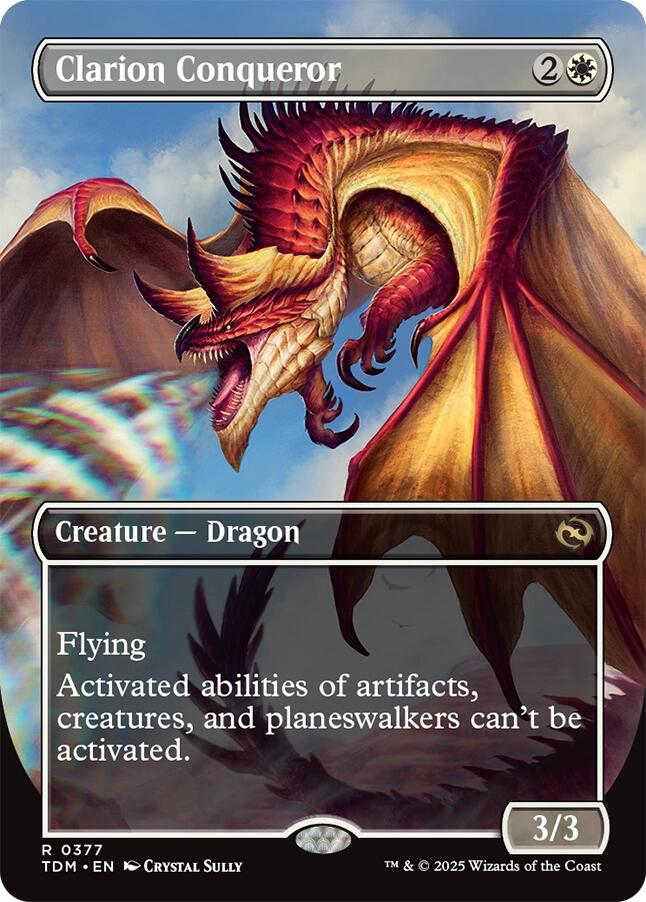 Clarion Conqueror (Borderless) [Tarkir: Dragonstorm] | I Want That Stuff Brandon