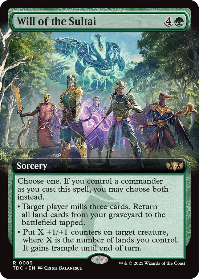 Will of the Sultai (Extended Art) [Tarkir: Dragonstorm Commander] | I Want That Stuff Brandon