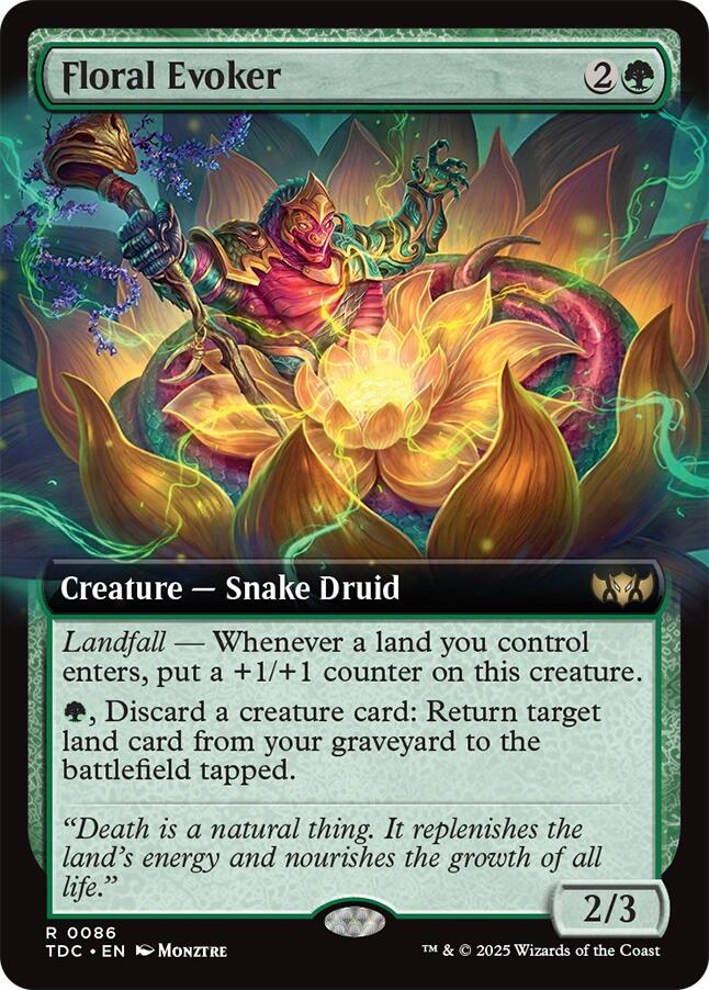 Floral Evoker (Extended Art) [Tarkir: Dragonstorm Commander] | I Want That Stuff Brandon