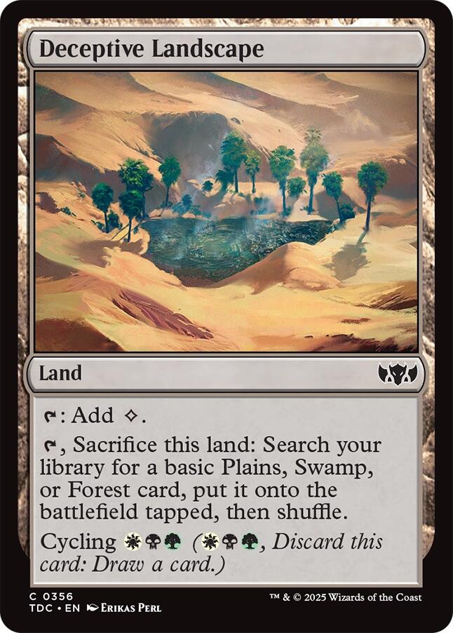 Deceptive Landscape [Tarkir: Dragonstorm Commander] | I Want That Stuff Brandon