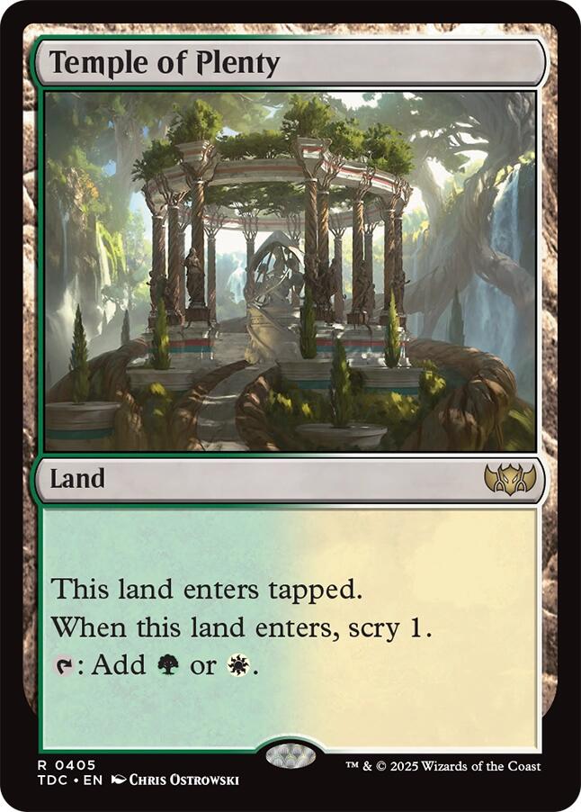 Temple of Plenty [Tarkir: Dragonstorm Commander] | I Want That Stuff Brandon