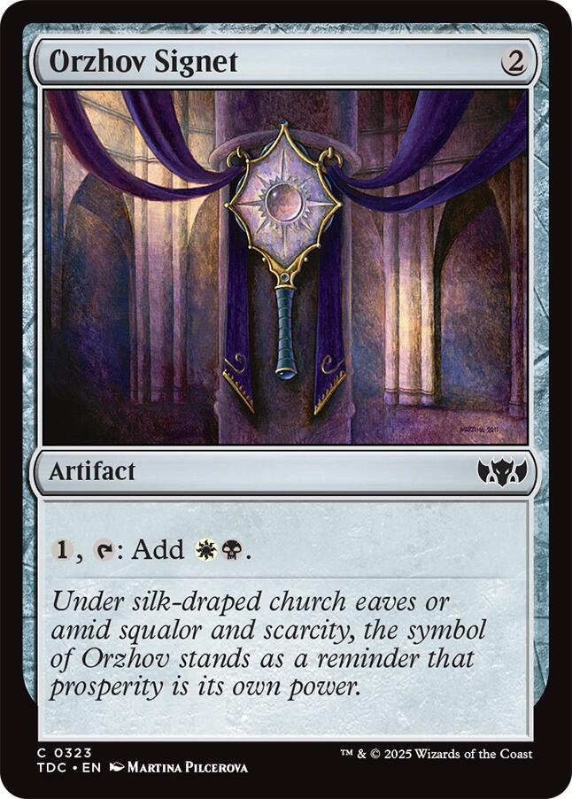 Orzhov Signet [Tarkir: Dragonstorm Commander] | I Want That Stuff Brandon