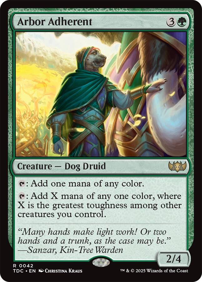 Arbor Adherent [Tarkir: Dragonstorm Commander] | I Want That Stuff Brandon