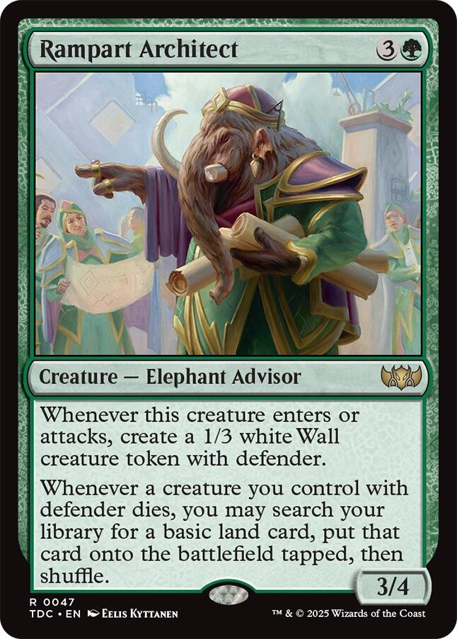 Rampart Architect [Tarkir: Dragonstorm Commander] | I Want That Stuff Brandon