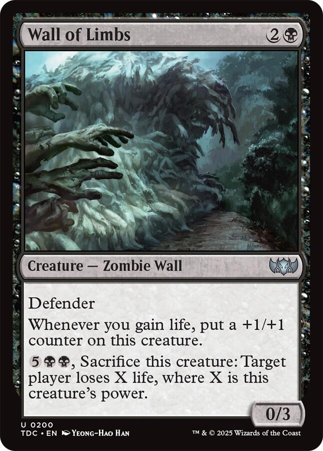 Wall of Limbs [Tarkir: Dragonstorm Commander] | I Want That Stuff Brandon