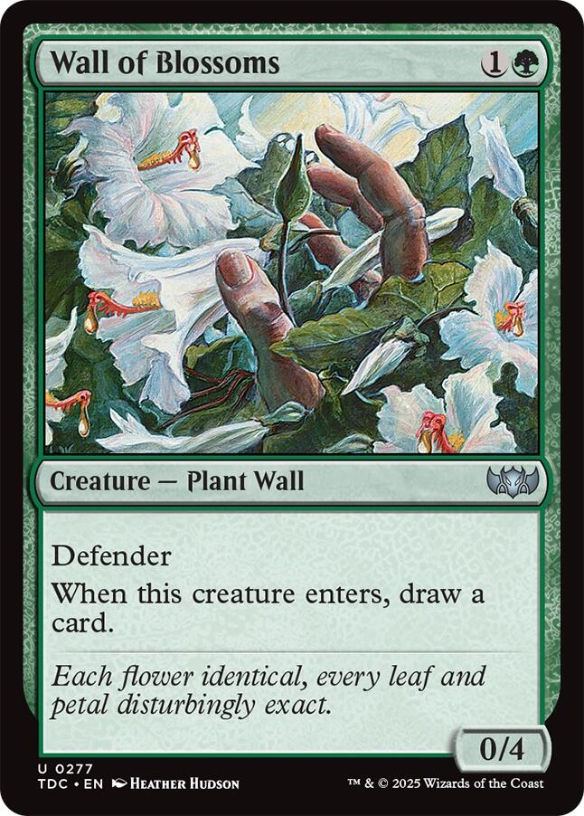 Wall of Blossoms [Tarkir: Dragonstorm Commander] | I Want That Stuff Brandon