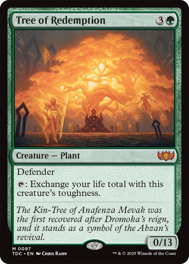 Tree of Redemption [Tarkir: Dragonstorm Commander] | I Want That Stuff Brandon