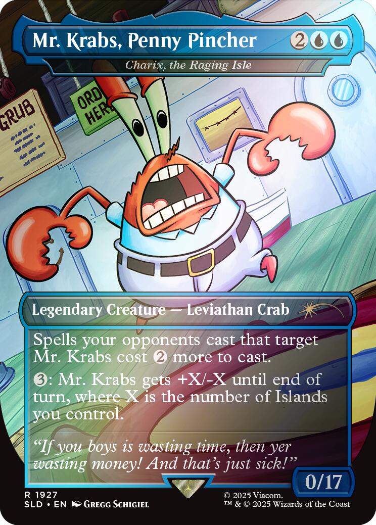 Mr. Krabs, Penny Pincher - Charix, the Raging Isle (Rainbow Foil) [Secret Lair Drop Series] | I Want That Stuff Brandon