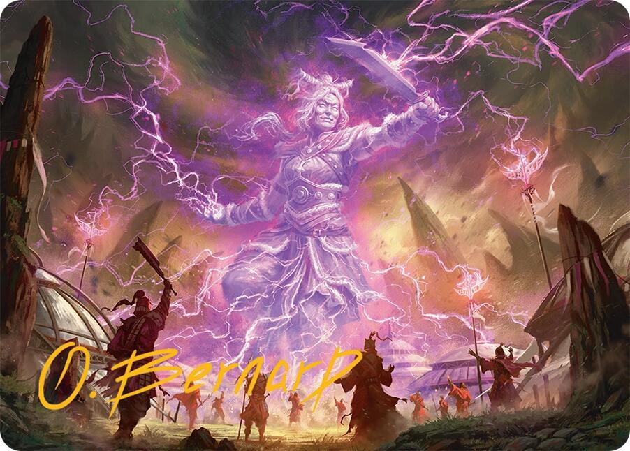 Smile at Death Art Card (4/54) (Gold-Stamped Signature) [Tarkir: Dragonstorm Art Series] | I Want That Stuff Brandon