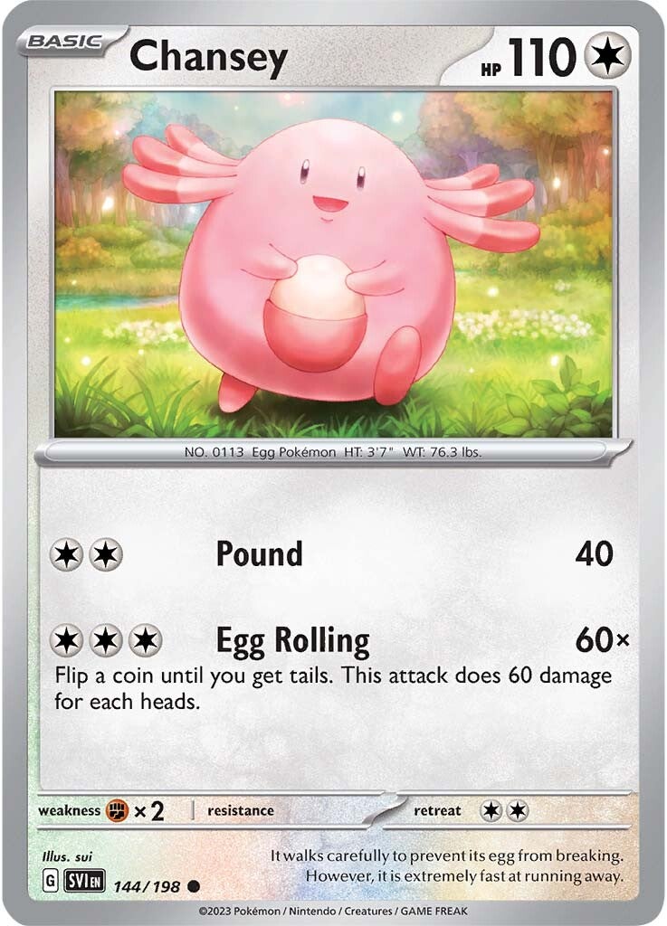 Chansey (144/198) [Scarlet & Violet: Base Set] | I Want That Stuff Brandon