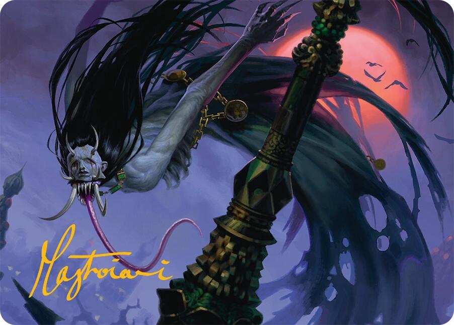 Qarsi Revenant Art Card (12/54) (Gold-Stamped Signature) [Tarkir: Dragonstorm Art Series] | I Want That Stuff Brandon