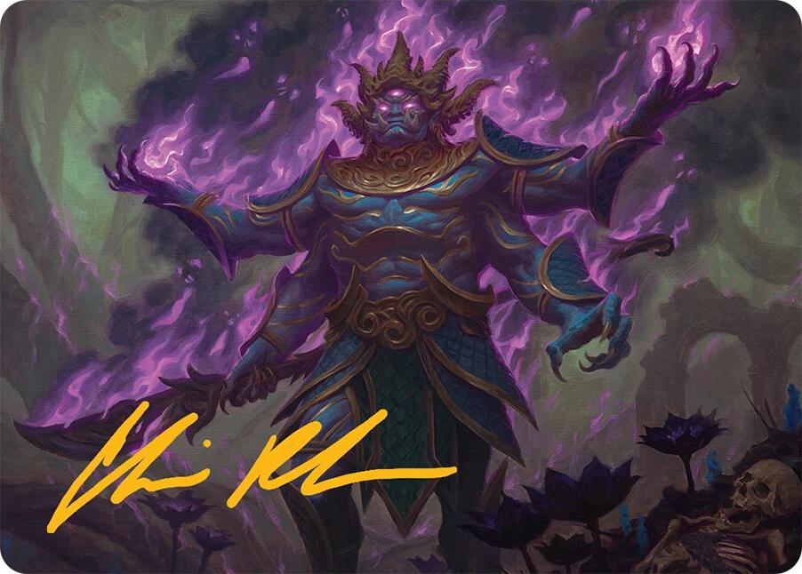 Rot-Curse Rakshasa Art Card (13/54) (Gold-Stamped Signature) [Tarkir: Dragonstorm Art Series] | I Want That Stuff Brandon