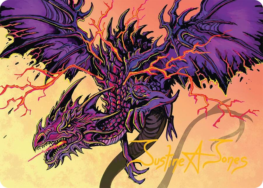 Stormshriek Feral Art Card (35/54) (Gold-Stamped Signature) [Tarkir: Dragonstorm Art Series] | I Want That Stuff Brandon