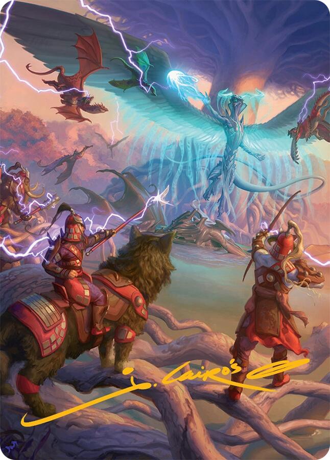 All-Out Assault Art Card (50/54) (Gold-Stamped Signature) [Tarkir: Dragonstorm Art Series] | I Want That Stuff Brandon