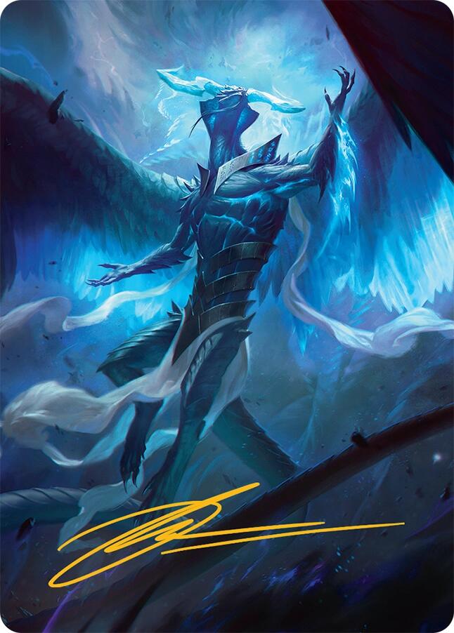 Ugin, Eye of the Storms Art Card (1/54) (Gold-Stamped Signature) [Tarkir: Dragonstorm Art Series] | I Want That Stuff Brandon