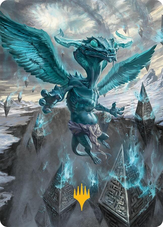 Ugin, Eye of the Storms Art Card (47/54) (Gold-Stamped Signature) [Tarkir: Dragonstorm Art Series] | I Want That Stuff Brandon