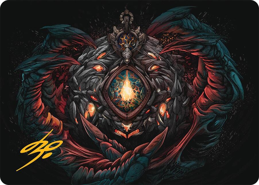 Mox Jasper Art Card (41/54) (Gold-Stamped Signature) [Tarkir: Dragonstorm Art Series] | I Want That Stuff Brandon