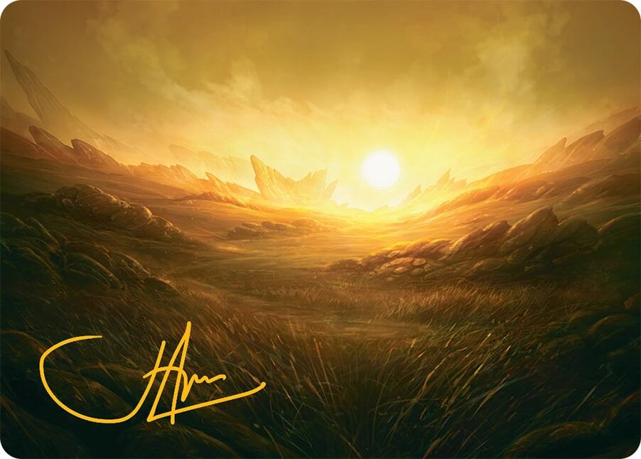 Plains Art Card (31/54) (Gold-Stamped Signature) [Tarkir: Dragonstorm Art Series] | I Want That Stuff Brandon