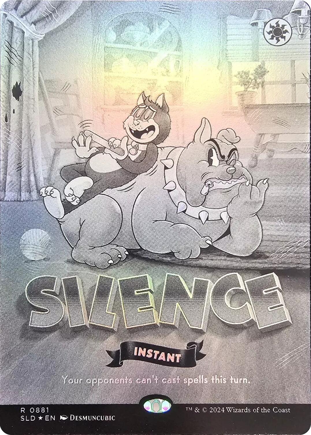 Silence (0881) (Black & White Foil) [Secret Lair Drop Series] | I Want That Stuff Brandon