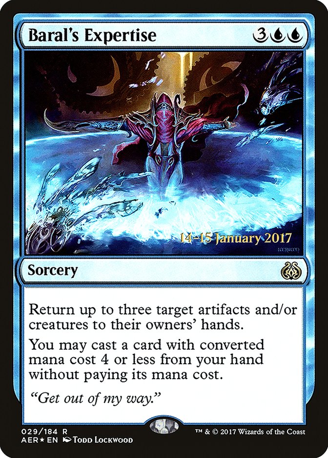 Baral's Expertise [Aether Revolt Prerelease Promos] | I Want That Stuff Brandon