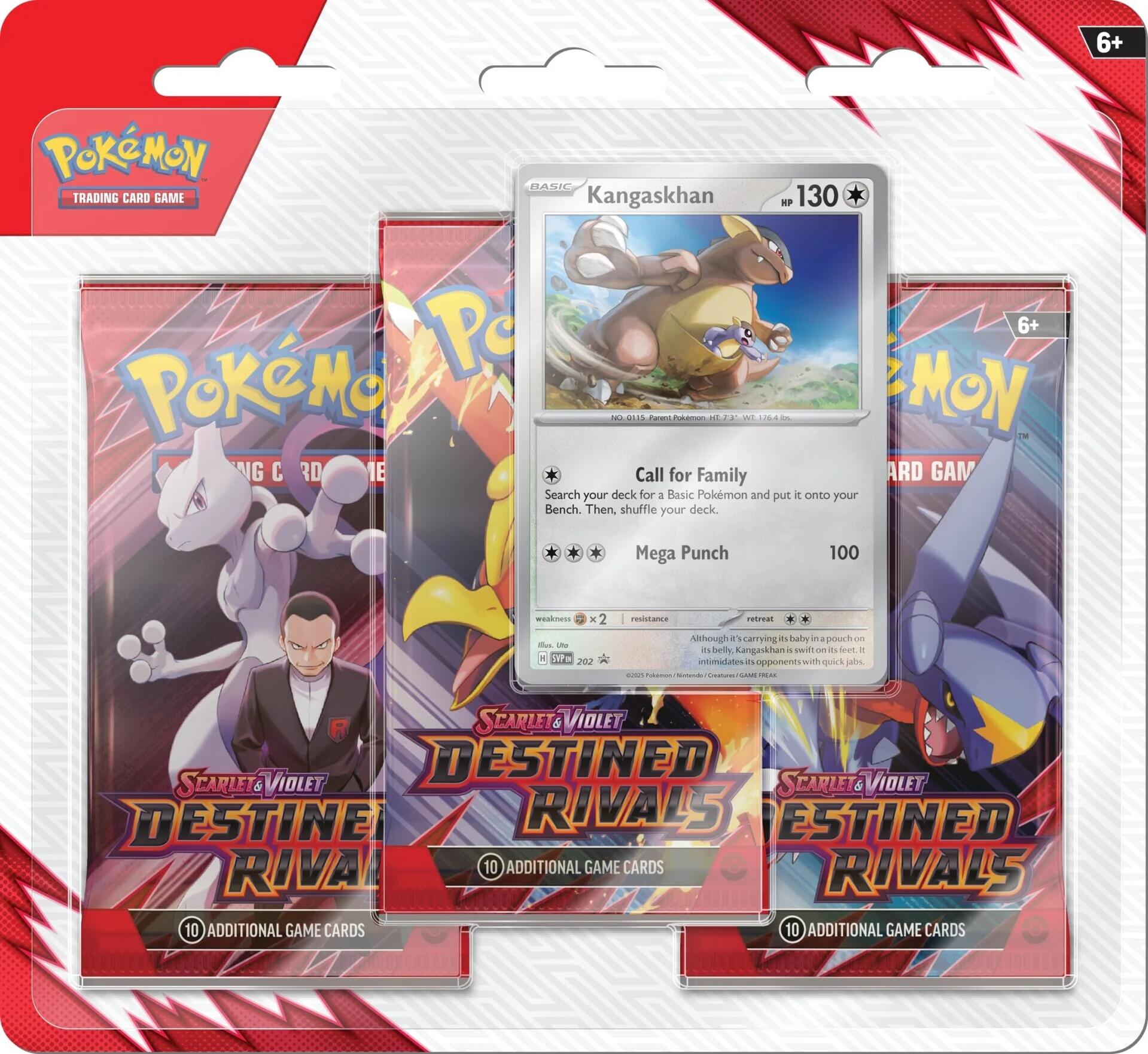 Scarlet & Violet: Destined Rivals - 3 Pack Blister (Kangaskhan) | I Want That Stuff Brandon