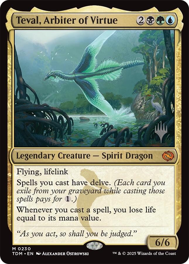 Teval, Arbiter of Virtue [Tarkir: Dragonstorm Promos] | I Want That Stuff Brandon