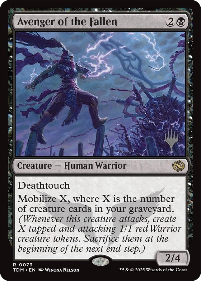 Avenger of the Fallen [Tarkir: Dragonstorm Promos] | I Want That Stuff Brandon