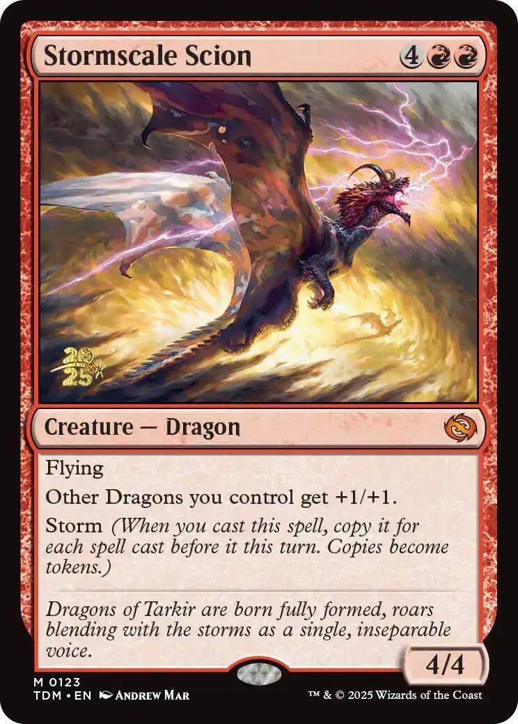 Stormscale Scion [Tarkir: Dragonstorm Prerelease Promos] | I Want That Stuff Brandon
