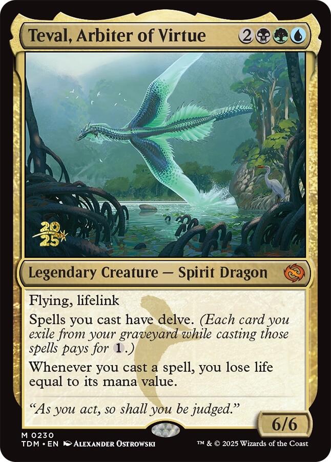 Teval, Arbiter of Virtue [Tarkir: Dragonstorm Prerelease Promos] | I Want That Stuff Brandon