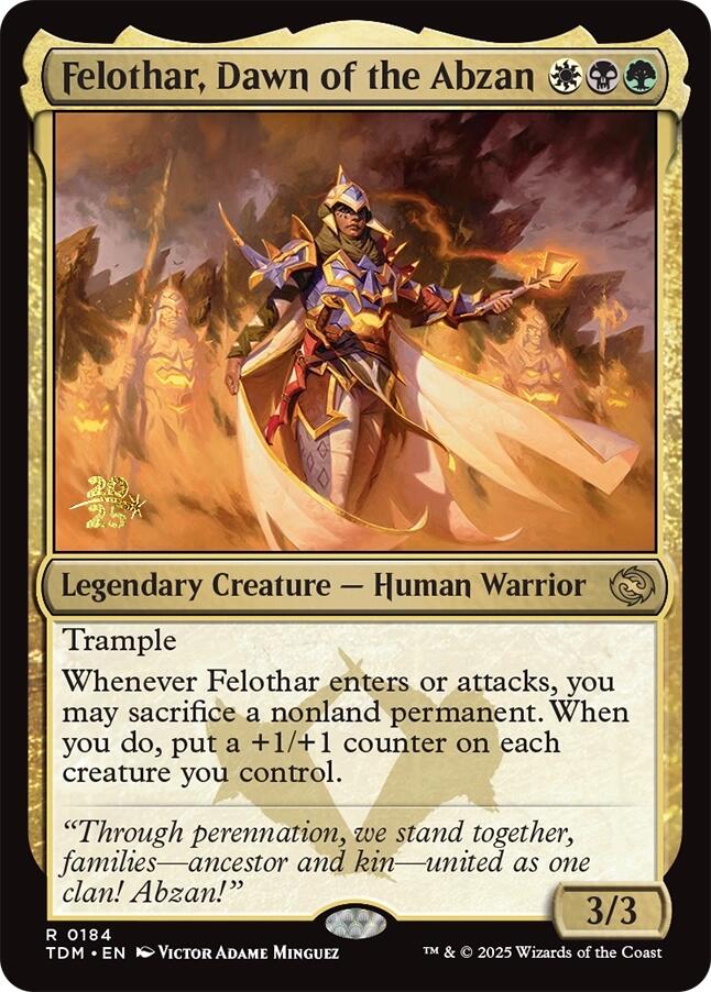 Felothar, Dawn of the Abzan [Tarkir: Dragonstorm Prerelease Promos] | I Want That Stuff Brandon