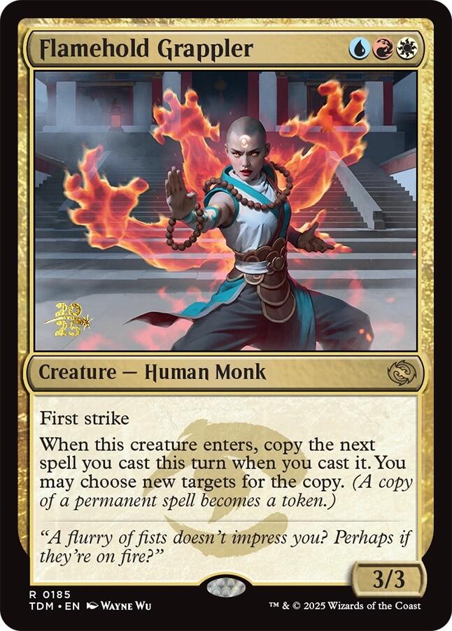 Flamehold Grappler [Tarkir: Dragonstorm Prerelease Promos] | I Want That Stuff Brandon