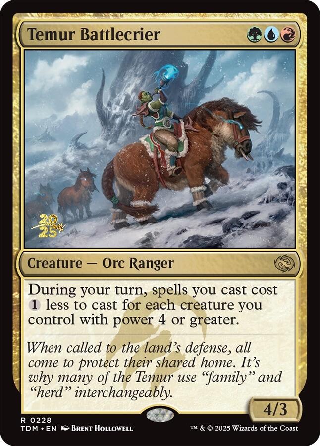 Temur Battlecrier [Tarkir: Dragonstorm Prerelease Promos] | I Want That Stuff Brandon